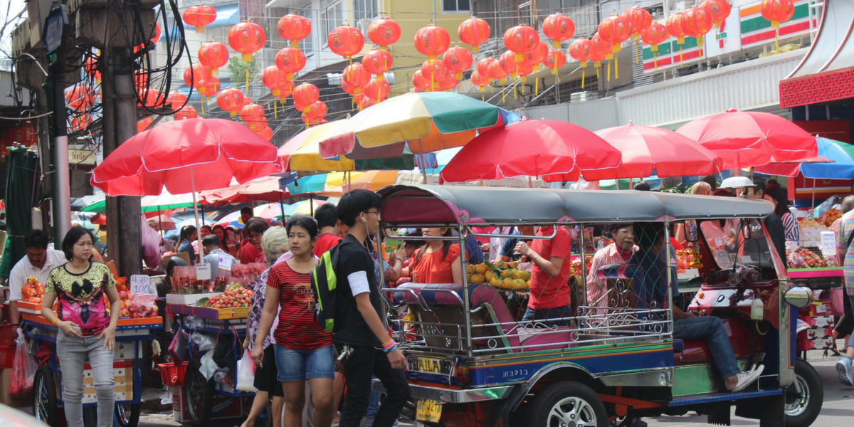 Tuktuk Around Market 